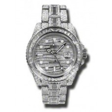 Rolex GMT Master II Diamond 18kt or blanc serti de diamants 116769TBR