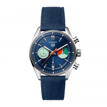 Copie de homme TAG Heuer Carrera Chronograph Skipper 39 mm bleue CBS2213.FN6002