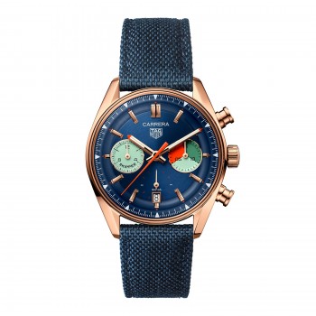 Réplique de homme TAG Heuer Carrera Skipper Chronographe 39 mm Bleu CBS2241.FN8023