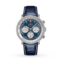 Réplique de homme Breitling Navitimer Chronographe 41 mm, cadran bleu, aiguilles blanches AB0139631C1P1