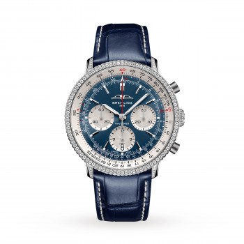 Réplique de homme Breitling Navitimer Chronographe 41 mm, cadran bleu, aiguilles blanches AB0139631C1P1