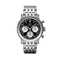 Copie de homme Breitling Navitimer B01 Chronographe 41 mm, acier inoxydable noir AB0139211B1A1
