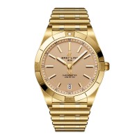 Réplique Montre automatique Breitling Chronomat 36 mm Victoria Beckham Édition Limitée pour Femme Or Jaune Sable K103801A1A1K1