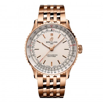 Réplique de homme Breitling Navitimer Automatique 41 mm Argent et or rose 18 carats R17329F41G1R1