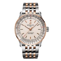 Copie de homme Breitling Navitimer Automatic 41 mm, acier inoxydable argenté et or rose 18 carats U17329F41G1U1