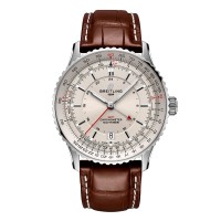 Copie de homme Breitling Navitimer Automatic GMT 41 mm argentée A32310211G1P1