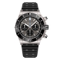 Réplique de homme Breitling Super Chronomat B01 44 mm, bracelet en caoutchouc gris EB0136251M1S1