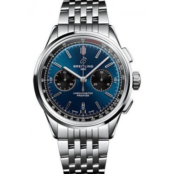 Réplique de Chronographe Breitling Premier B01 42 Cadran bleu Acier inoxydable homme