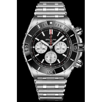 Imitation Breitling Super Chronomat Automatique Cadran Noir Acier Homme AB0136251B1A1