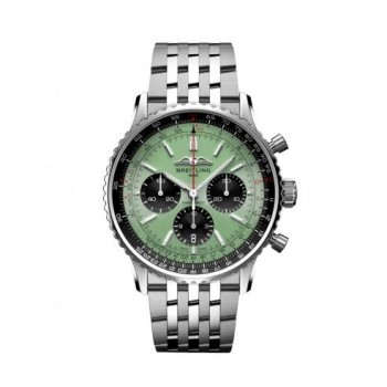 Réplique de Breitling Navitimer B01 Chronographe 43 Acier inoxydable Cadran vert menthe AB0138241L1A1 Réplique de Breitling Navitimer B01 Chronographe 43 Acier inoxydable Cadran vert menthe AB0138241L1A1