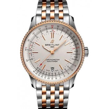 Réplique Montre Breitling Navitimer 1 Automatique 38 Cadran Argent Or Rose et Acier Inoxydable Homme U17325211G1U1 Réplique Montre Breitling Navitimer 1 Automatique 38 Cadran Argent Or Rose et Acier Inoxydable Homme U17325211G1U1