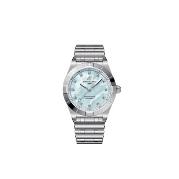 Réplique Montre Breitling Chronomat 28 A72310101C1A1 Acier inoxydable Nacre bleue