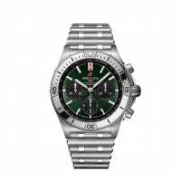 Réplique Montre Breitling Chronomat B01 42 AB0134101L2A1 Acier inoxydable Vert Rouleaux