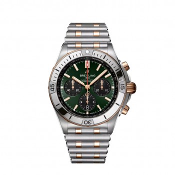 Réplique Montre Breitling Chronomat B01 42 UB0134131L1U1 Acier inoxydable Or Rouge Vert Rouleaux
