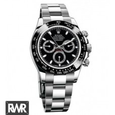 Réplique Rolex Cosmograph Daytona Cadran Noir Acier Inoxydable Oyster 116500BKSO