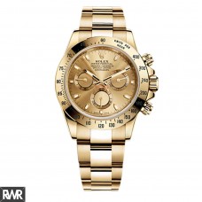 Réplique Rolex Cosmograph Daytona cadran champagne or jaune 18 carats pour homme