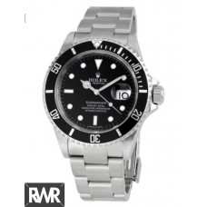 Réplique Rolex Submariner Cadran Noir Index Oyster Bracelet Acier Inoxydable 16610-BKSO