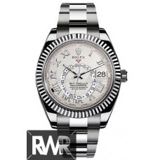 Réplique Rolex Sky-Dweller Oyster Perpetual 42mm Or Blanc 326939-72419