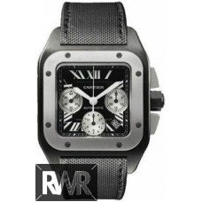 Réplique Cartier Santos 100 Carbone Titane et Acier Extra Large W2020005