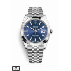 Réplique Rolex Datejust 41 Oystersteel 126300 Cadran Bleu