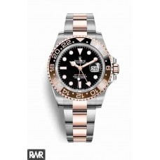 Réplique Rolex GMT-Master II Everose Rolesor Oystersteel Or Everose 18 ct - 126711CHNR Cadran Noir