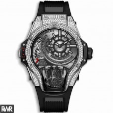 Copie Hublot MP-09 Tourbillon Bi-Axe Titane Pavé