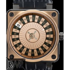 Réplique Bell & Ross Aviation BR 01 Casino Or Rose & Carbone 46 mm