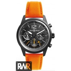 Réplique Bell & Ross Vintage Blackbird Chronographe Orange Toile Homme