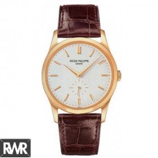 Réplique Patek Philippe Calatrava Automatique Cadran Blanc Or Rose 18 K 5196R