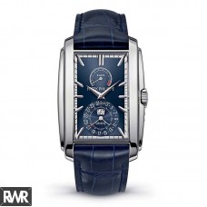 Réplique Patek Philippe Gondolo cadran bleu mat or blanc 18 carats 5200G-001