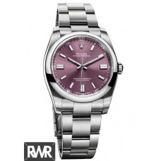 Réplique Rolex Oyster Perpetual 36 mm Cadran Raisin Rouge pour hommes 116000–70200