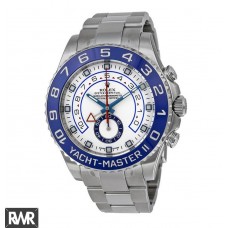 Réplique Rolex Yacht-Master II cadran blanc en acier inoxydable Oyster 116680