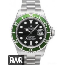 Réplique de montre Rolex Submariner Data Lunette Verte Cadran Noir 16610LV-93250