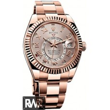 Réplique Rolex Sky-Dweller Everose cadran or Sundust 326935