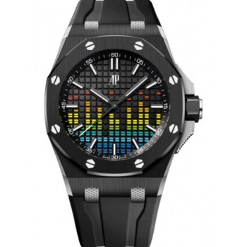 Imitation Audemars Piguet Royal Oak Offshore à remontage automatique - Édition Musique, en céramique, 43 mm, cadran noir, référence 15600CE.OO.A002CA.01 Imitation Audemars Piguet Royal Oak Offshore à remontage automatique - Édition Musique, en céramique, 43 mm, cadran noir, référence 15600CE.OO.A002CA.01