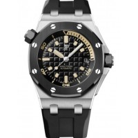 Réplique de Audemars Piguet Royal Oak Offshore Diver en or blanc 42 mm, cadran noir 15720CN.OO.A002CA.01 - neuve