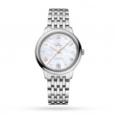 Imitation femme Omega De Ville Prestige Co-Axial Master Chronometer 34 mm, bracelet en nacre O43410342005001
