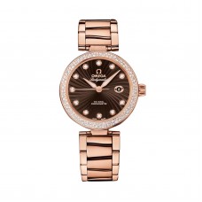 Copie de femme Omega De Ville Ladymatic 34 mm, marron O42565342063001