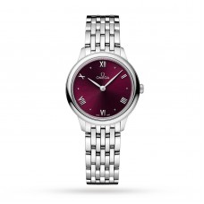 Imitation à quartz pour femme Omega De Ville Prestige, 27,5 mm, rouge O43410286011001