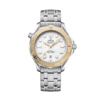 Copie de homme Omega Seamaster Diver 300m Co-Axial Master Chronometer Paris 2024 42mm Blanche O52221422004001