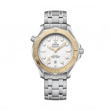 Copie de homme Omega Seamaster Diver 300m Co-Axial Master Chronometer Paris 2024 42mm Blanche O52221422004001