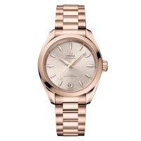 Réplique de femme Omega Seamaster Aqua Terra Shades 34 mm, couleur ivoire O22050342009001