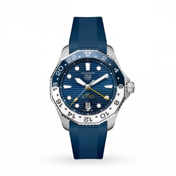 Imitation homme TAG Heuer Aquaracer Professional 300 GMT 43 mm, bracelet en caoutchouc WBP2010.FT6198