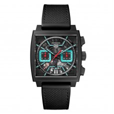 Copie de homme TAG Heuer Monaco Chronographe 39 mm Titane Turquoise CBL2184.FT6236