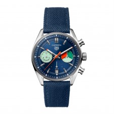 Copie de homme TAG Heuer Carrera Chronograph Skipper 39 mm bleue CBS2213.FN6002