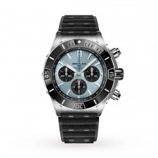 Réplique de Breitling Super Chronomat B01 44 en acier inoxydable et platine - Bleu glacier PB0136251C1S