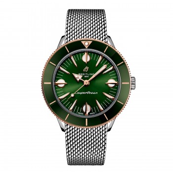 Imitation homme Breitling Superocean Heritage '57 Highlands Capsule 38 mm verte, 2 bracelets U10340361L1A1