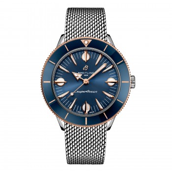 Réplique Montre homme Breitling Superocean Heritage '57 Highlands Capsule 38 mm, bleue, 2 bracelets, U10340161C1A1