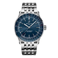Réplique de homme Breitling Navitimer Automatique 41 mm, acier inoxydable, bleu A17329161C1A1