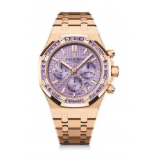 Réplique de Audemars Piguet Royal Oak Chronographe Or Rose Givré Index Violet Bracelet 34 mm 26319OR.AY.1256OR.01 Réplique de Audemars Piguet Royal Oak Chronographe Or Rose Givré Index Violet Bracelet 34 mm 26319OR.AY.1256OR.01